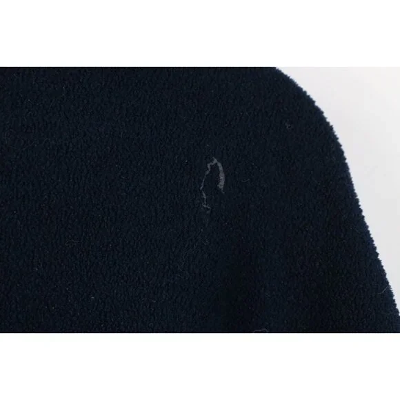 Vintage 90s Perry Ellis Mens Large Spell Out Flag 1/4 Half Zip Fleece Sweater - Picture 11 of 14